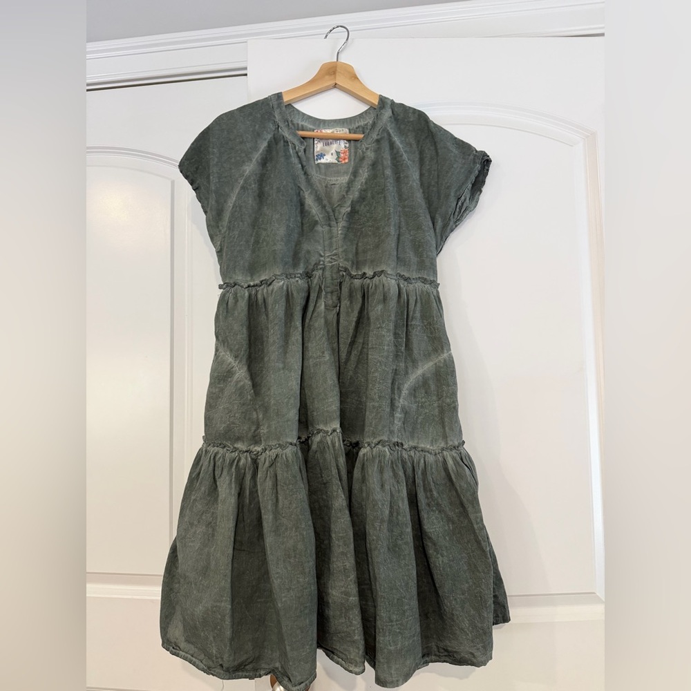 Lulalife Cotton Tiered Dress, size Medium